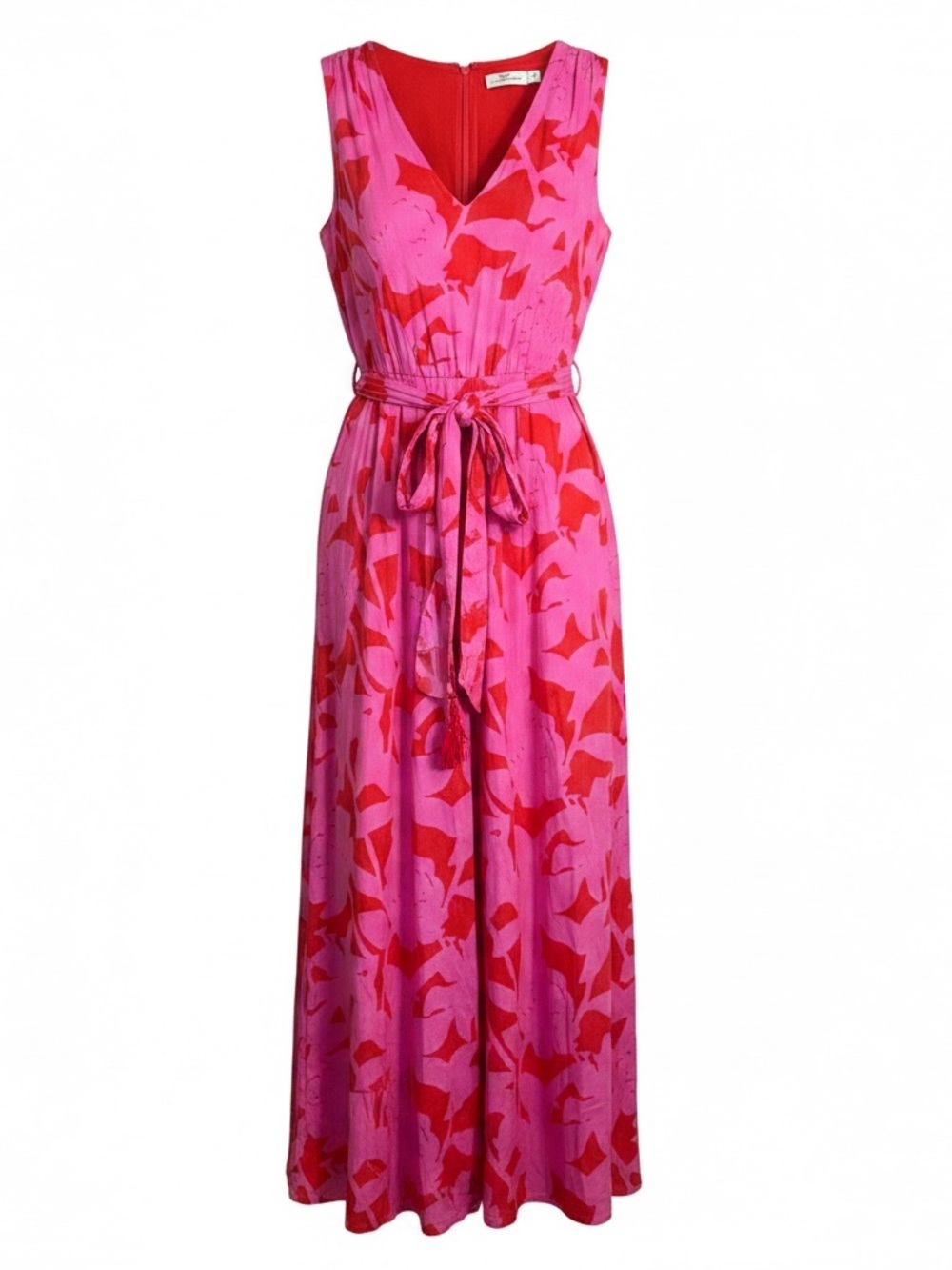 Vineyard Vines Tropical Floral Jumpsuit in Red and Pink Size 8